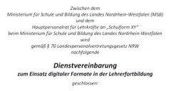 Screenshot der Dienstvereinbarung